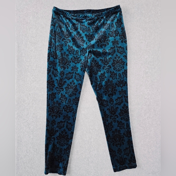 Chico's Pants - Chicos Womens Sz L Zenergy Leggings Velour Soft Comfy Stretch Lounge Bohemian